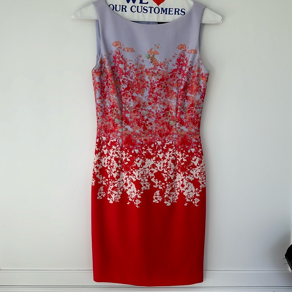 Tahari ASL Sleeveless Women’s Midi Dress, size 4, polyester and spandex